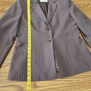 Women's Brown Pinstripe Suit